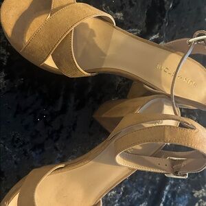 Sun + Stone Camel Strappy Sandals